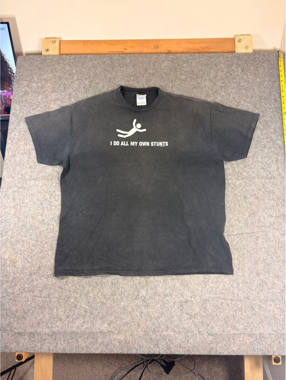 Vintage I Do All My Own Stunts funny Y2K t-shirt mens size 2XL